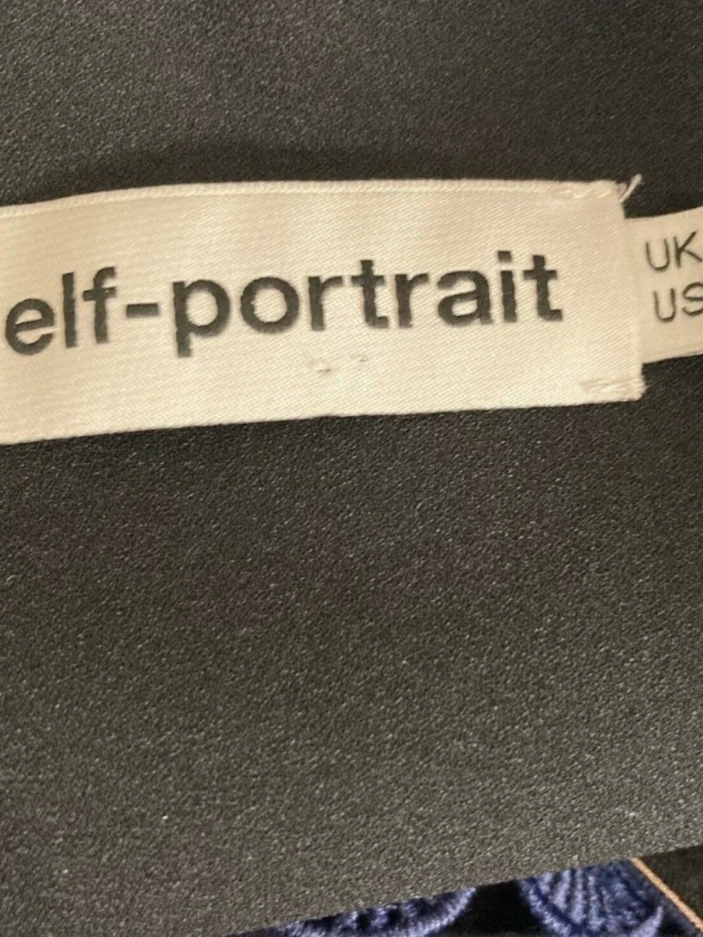 Self-Portrait Navy Floral Lace V‑Neck Mini Dress - Picture 4 of 4